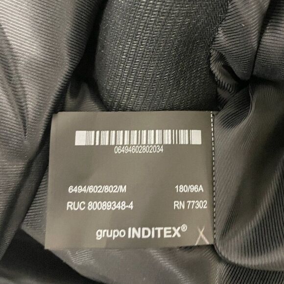 Zara Mens Overcoat Coat Mid length Medium M Gray Removeable Collar 6494/602 NWT - Picture 9 of 15